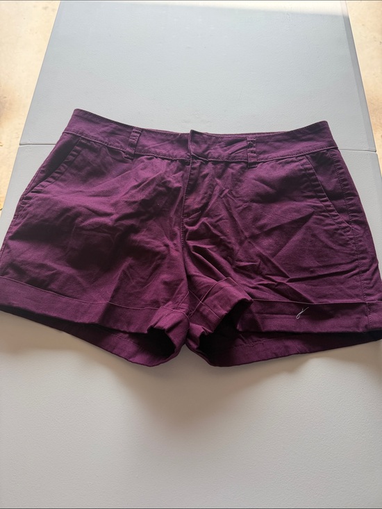 Apt. 9 Pants - Woman’s Apt. 9 Plum High-Waist Casual Shorts, Size 12